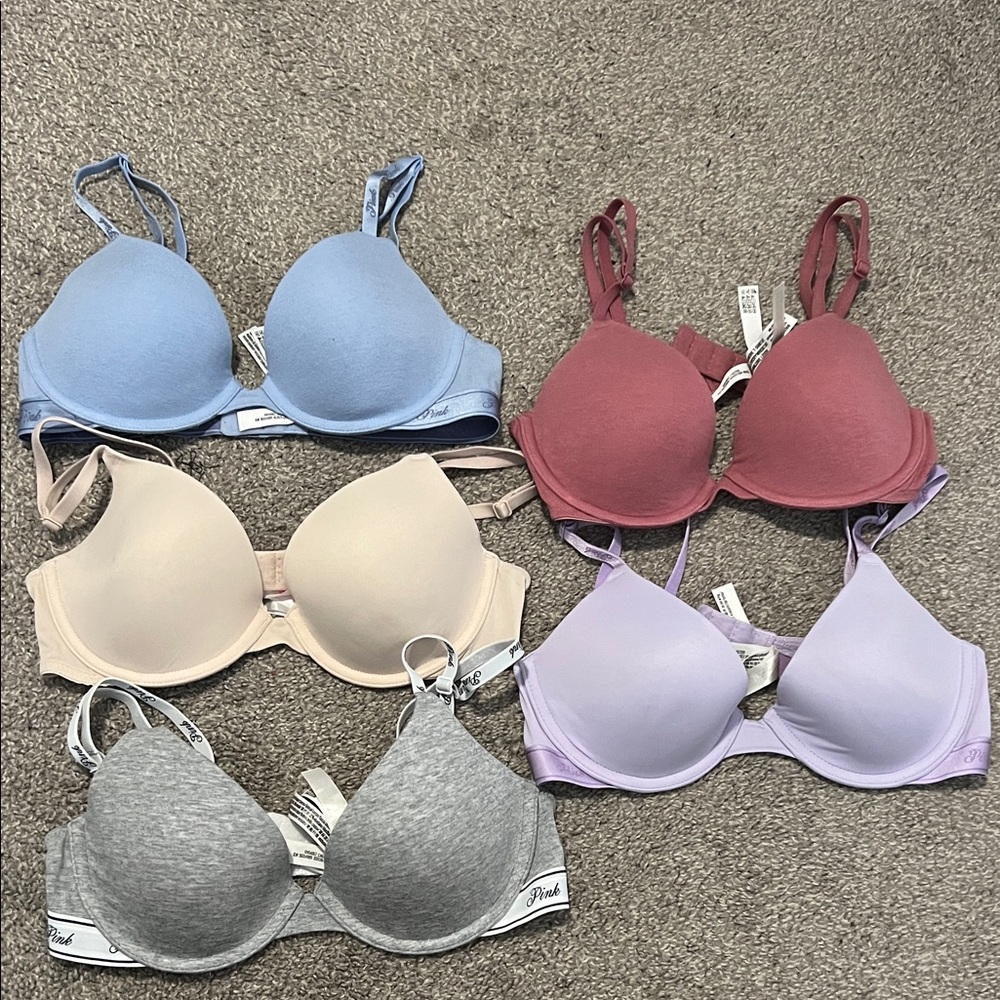 PINK Victoria's Secret Wear Everywhere T-Shirt/Lightly Lined Bra Lot (Size 34B)